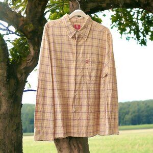 Guess Jeans Plaid Long Sleeve Shirt Mens - Sz L